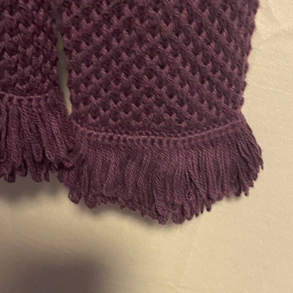 Jones New York Deep Purple Fringe Cardigan - Picture 3 of 6